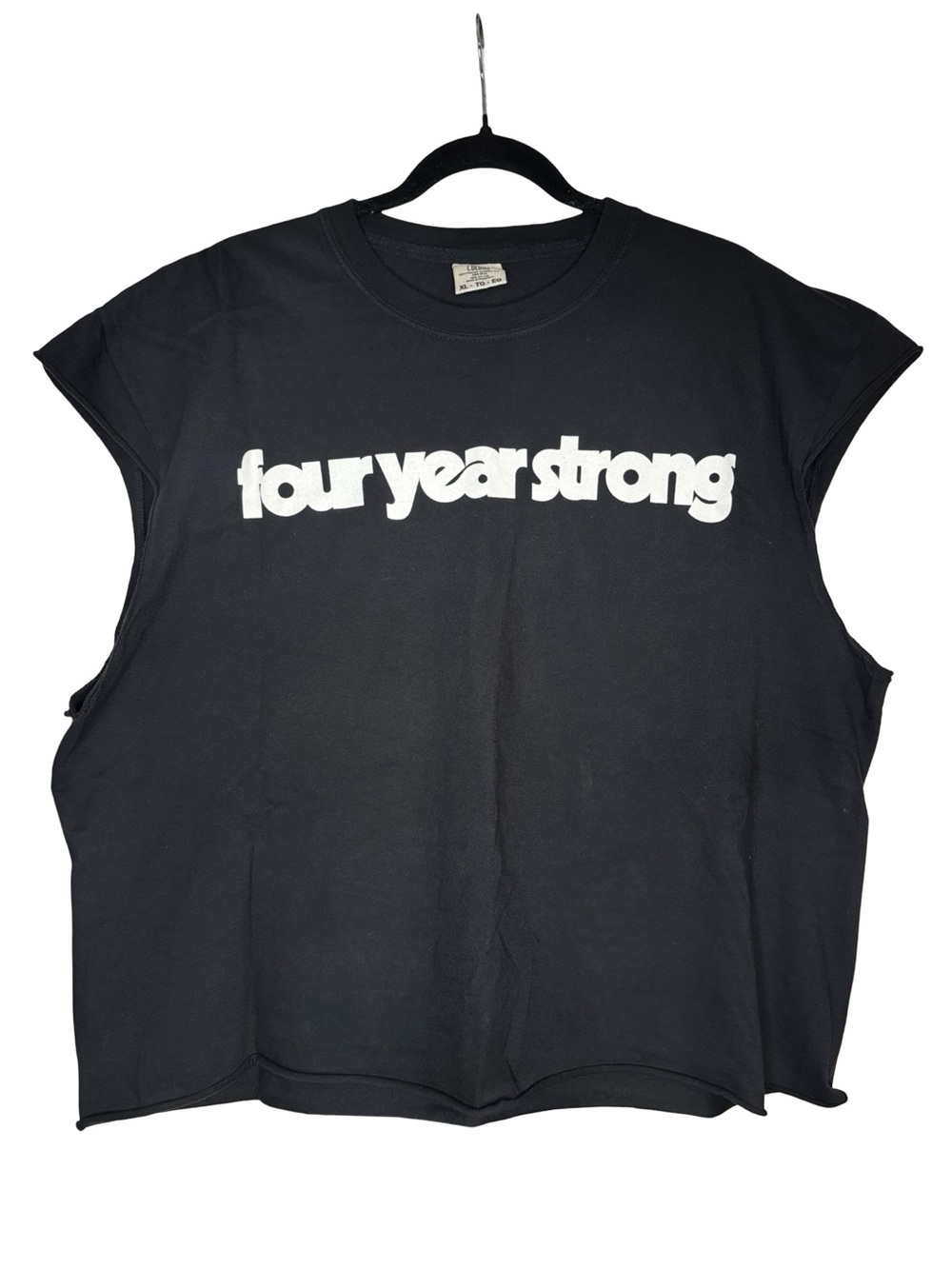 Four Year Starting - “Uncooked” 2024 single promo cropped muscle T-shirt (XL)